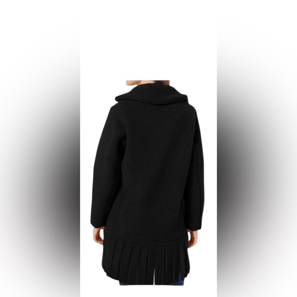 NWT Attitudes by Renee Global Illusions Sherpa Coat - Black (XL) - Picture 3 of 10